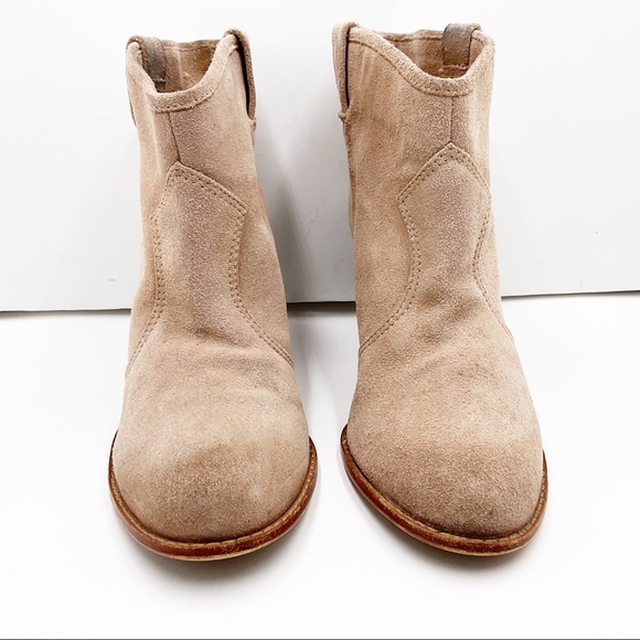 {Splendid} Rugged Suede Cowboy Ankle Booties - Picture 5 of 16